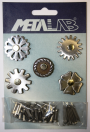 MetaLab Sporenräder Set mit Stiften & Splinten - SS Brushed
